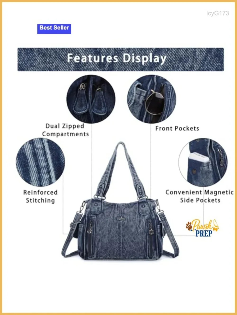 Women's Hobo Purse - Vegan Leather Tote with Adjustable Strap, Top-Handle,